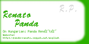 renato panda business card